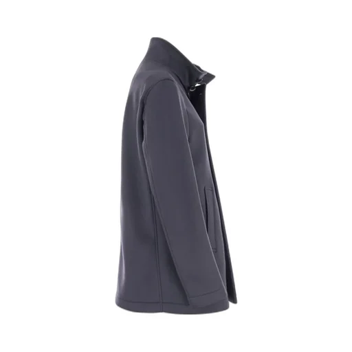 Double-Breasted High-Neck Coat
