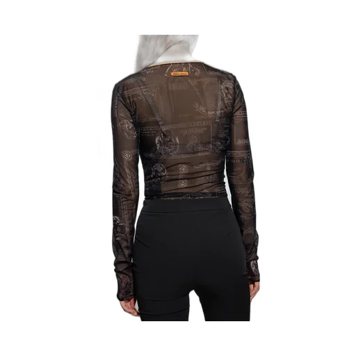 Long-Sleeved Round-Neck Jumpsuit