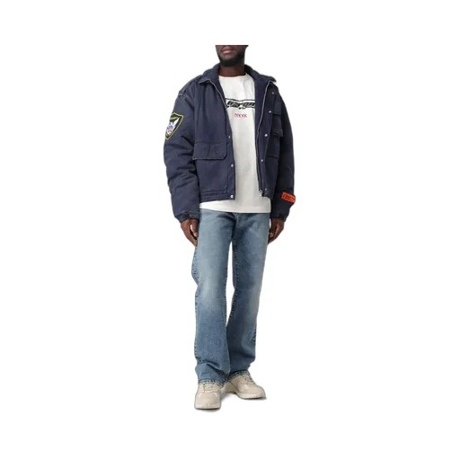 Eagle-Patch Distressed-Effect Jacket