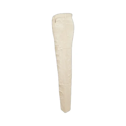 Straight-Leg Logo Patch Distressed Jeans