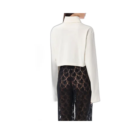 Hpny Crop Long Sleeve Rollneck