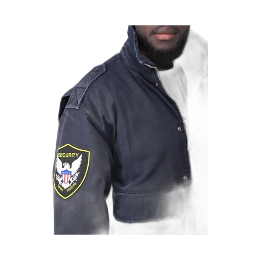 Eagle-Patch Distressed-Effect Jacket