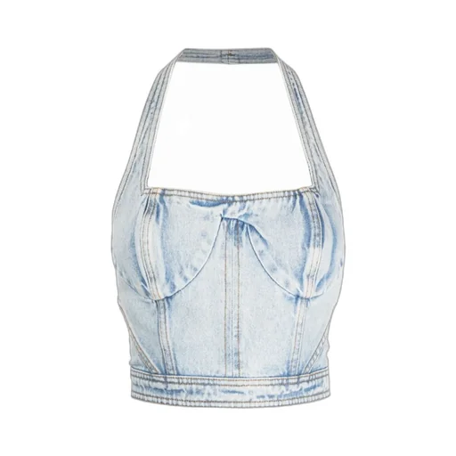 Denim Cropped Top