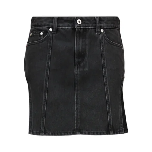 Decal Denim Skirt