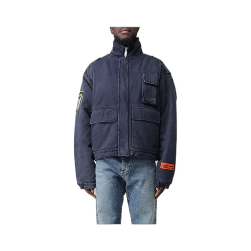 Eagle-Patch Distressed-Effect Jacket