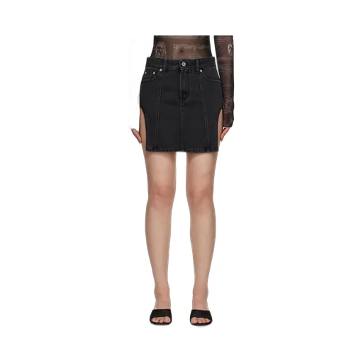 Decal Denim Skirt