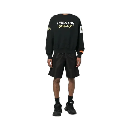 Logo Patch Knee-Length Track Shorts
