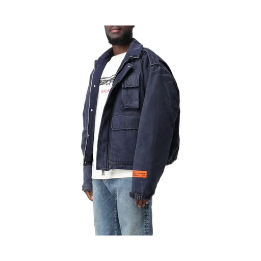 Eagle-Patch Distressed-Effect Jacket