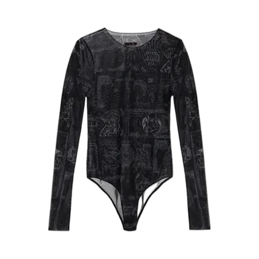 Long-Sleeved Round-Neck Jumpsuit