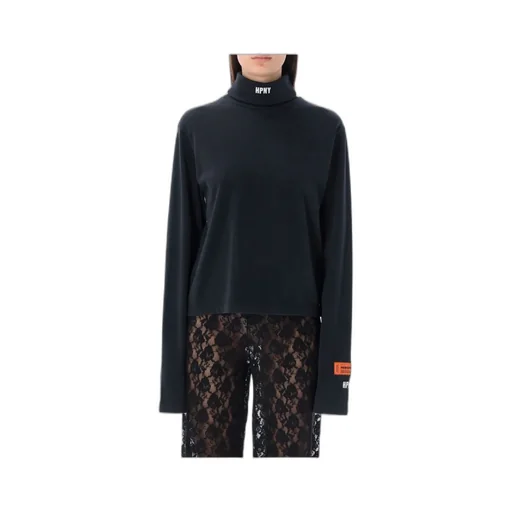 Logo Embroidered Roll Neck Sweater