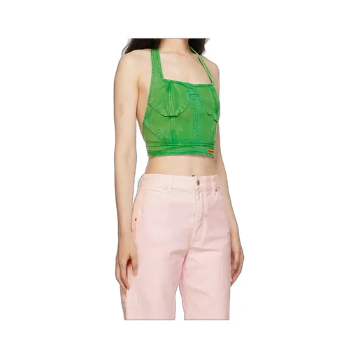 Distressed Cotton Corset Top