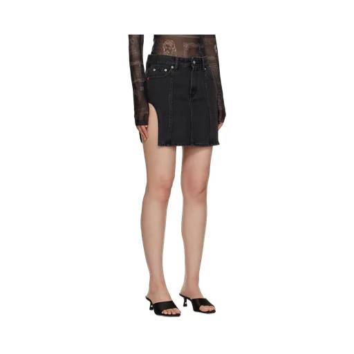 Decal Denim Skirt