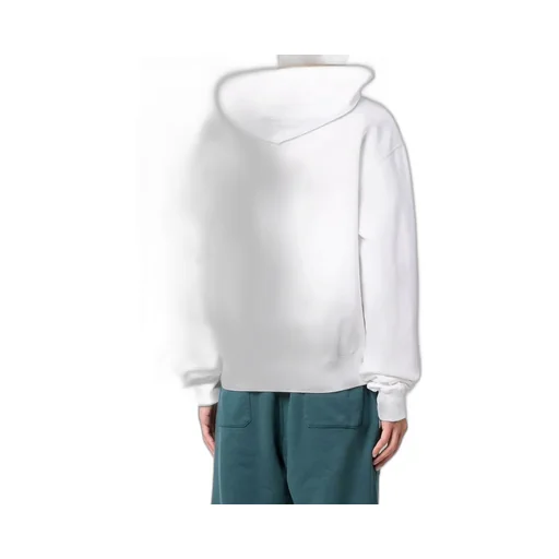 Split Heron Print Hooded Sweatshirt