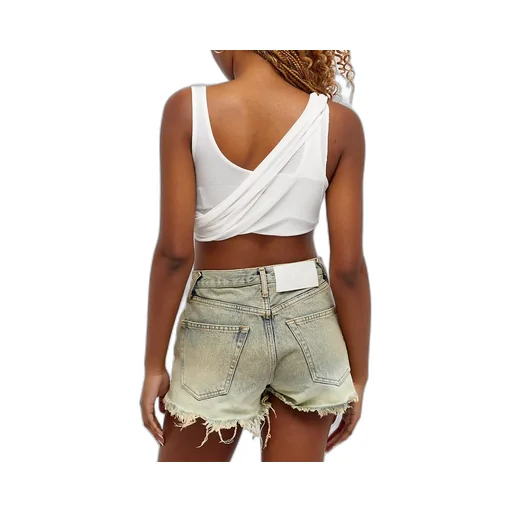 Twisted Pleated Short Vest