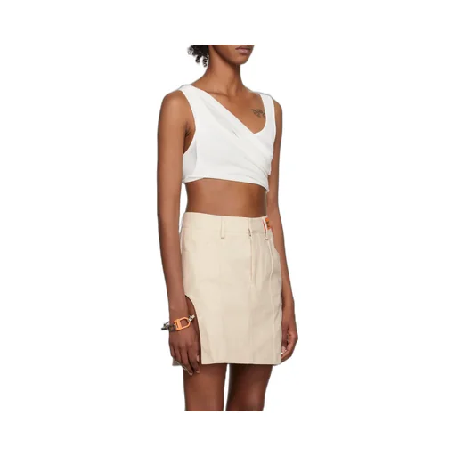 Twisted Pleated Short Vest