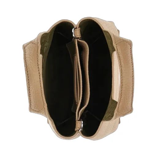 Logo Embossed Top Handle Bag