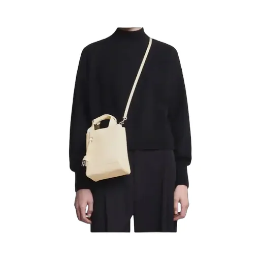 Logo Embossed Top Handle Bag