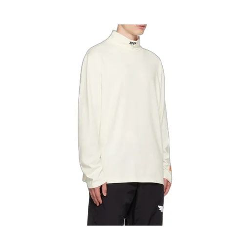 Logo Embroidered Roll Neck T-Shirt