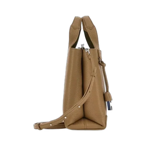 Logo Embossed Top Handle Bag