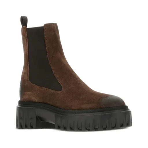 50Mm Elastic-Panel Leather Boots