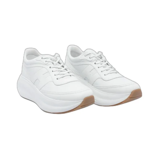 Leather Round-Toe Sneakers