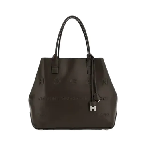 Logo-Embossed Leather Tote Bag