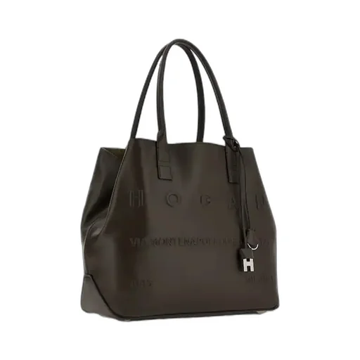 Logo-Embossed Leather Tote Bag