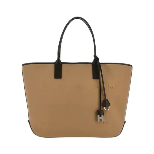 Logo Embossed Medium Script Tote Bag
