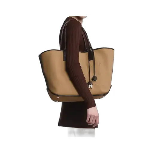 Logo Embossed Medium Script Tote Bag