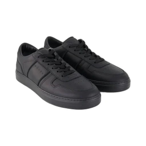 H668 Leather Lace-Up Trainers