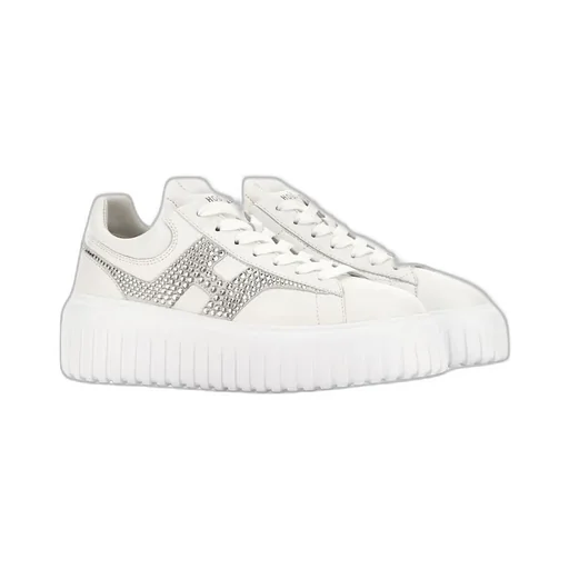 H-Stripes Embellished Lace-Up Sneakers