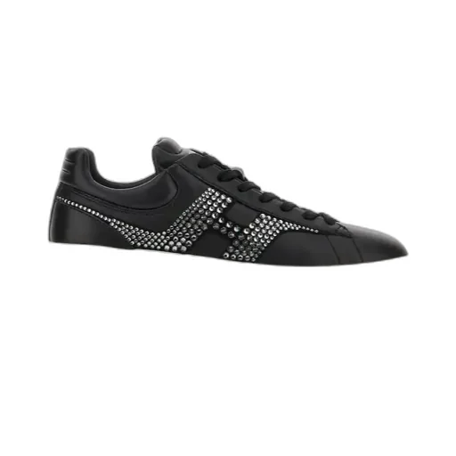 H-Stripes Embellished Lace-Up Sneakers
