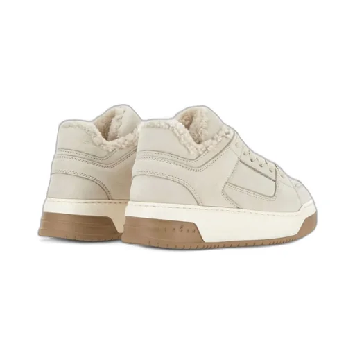 H667 Faux-Shearling Lace-Up Sneakers
