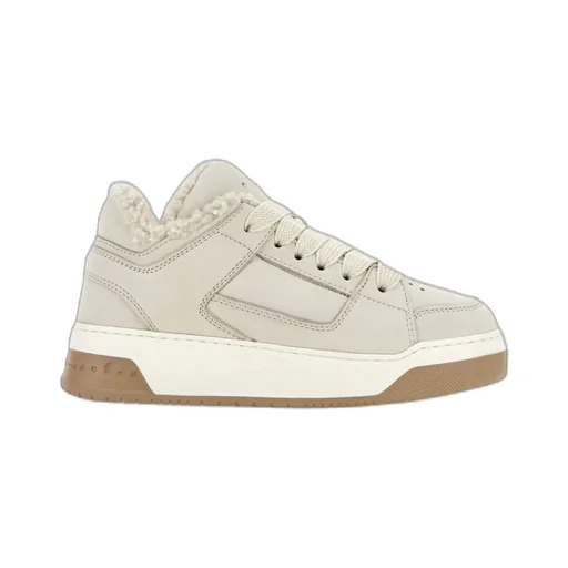 H667 Faux-Shearling Lace-Up Sneakers