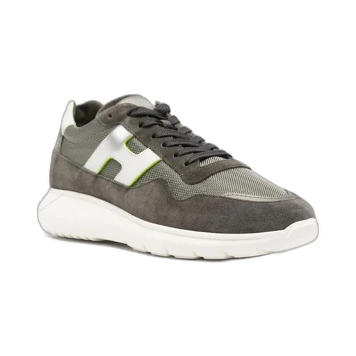 Interactive Panelled Leather Sneakers