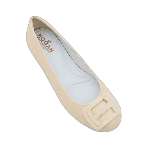 Hogan H661 Logo Plaque Ballerinas