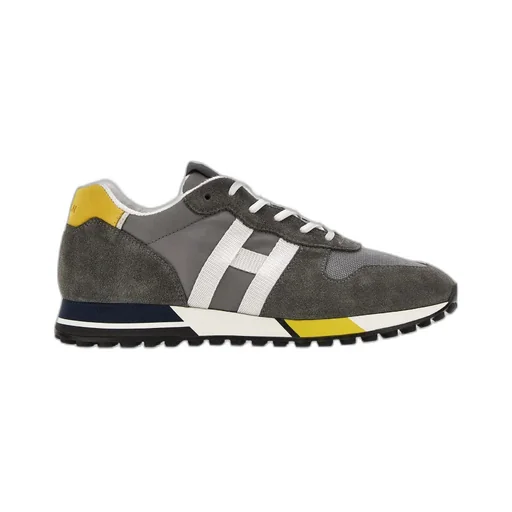 Panelled Lace-Up Sneakers