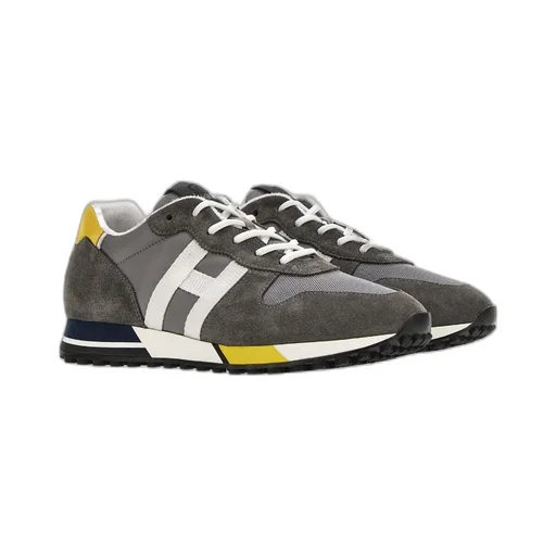 Panelled Lace-Up Sneakers