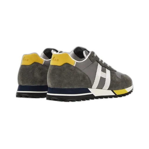 Panelled Lace-Up Sneakers