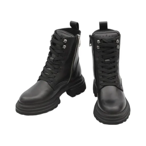 Chunky-Sole Lace-Up Ankle Boots