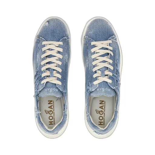 Distressed Denim Sneakers