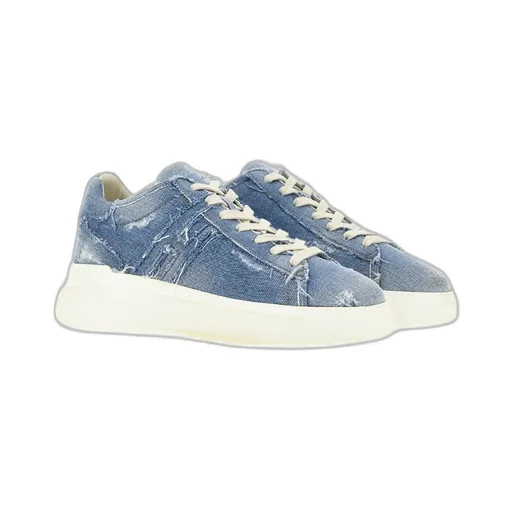Distressed Denim Sneakers