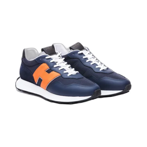 Hogan H601 Logo Patch Lace-Up Sneakers
