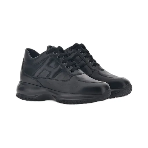 Round-Toe Lace-Up Sneakers