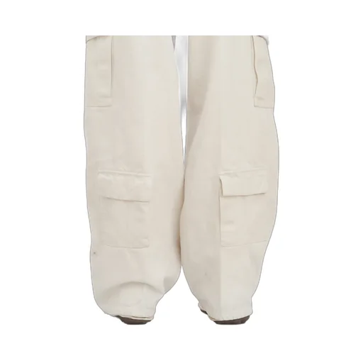 Wide-Leg Denim Cargo Trousers