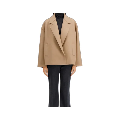 Oversized Boxy Jacket Pressed Wool