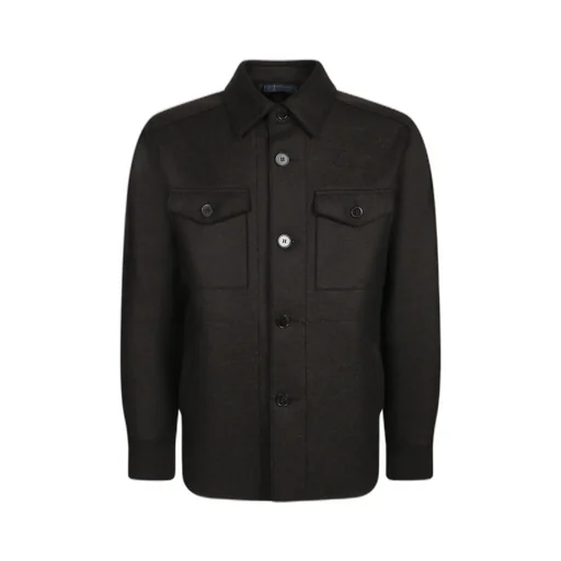 Button-Front Wool Coat