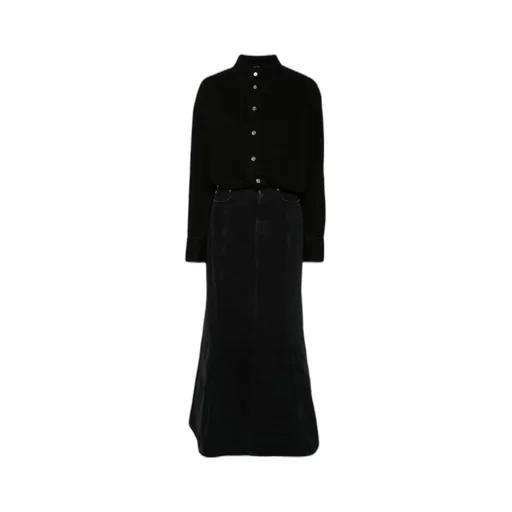 Jos Long Sleeved Denim Maxi Dress