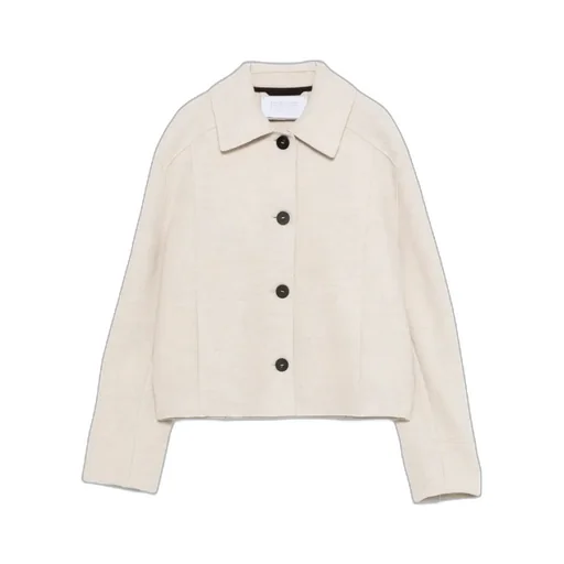 Button-Front Cropped Jacket