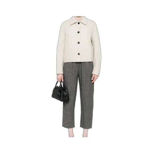 Button-Front Cropped Jacket
